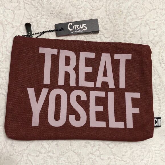 NWT! Cosmetic Makeup Bag Circus by Sam Edelman Treat Yoself - Picture 1 of 10